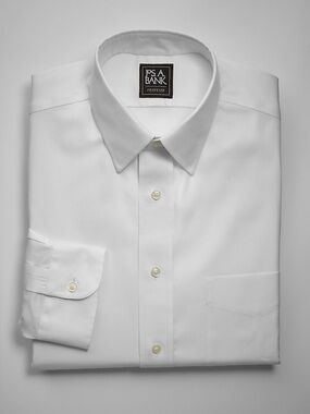 Traveler® Collection Traditional Fit Point Collar Dress Shirt - Tall Size 18x37